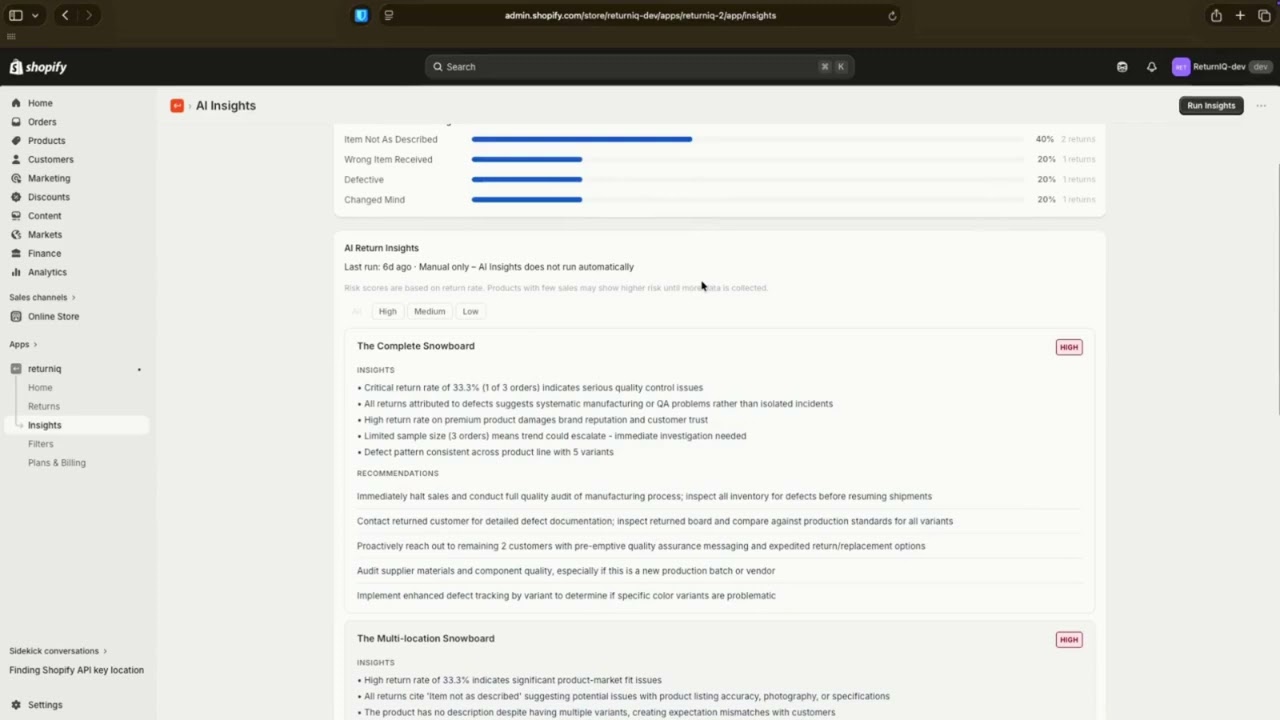 ReturnIQ product demo video